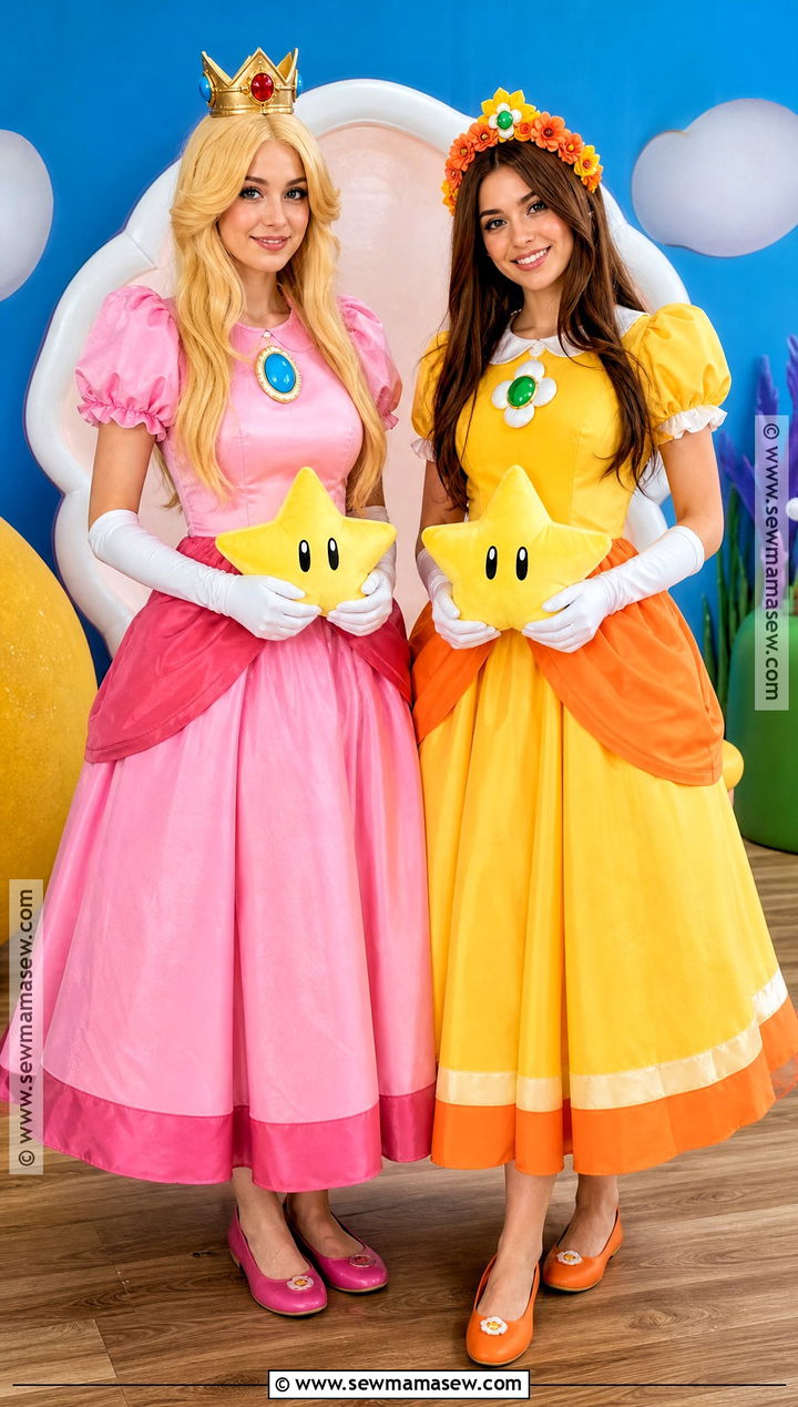 Princess Peach And Daisy Costume - 35 blonde brunette halloween costumes
