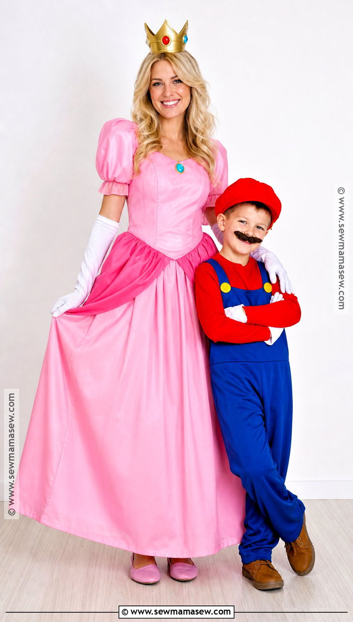 Princess Peach And Mario Costume - 30 mommy and son halloween costumes