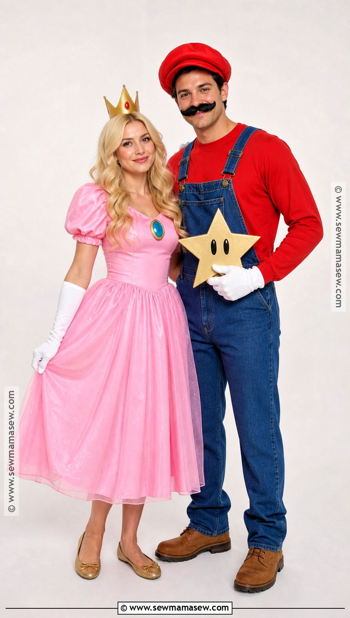 Princess Peach And Mario Costume - 50 couples halloween costume ideas