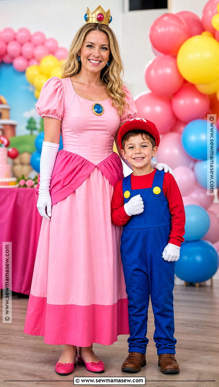 Princess Peach And Mario Costume - 30 mom and son costume ideas
