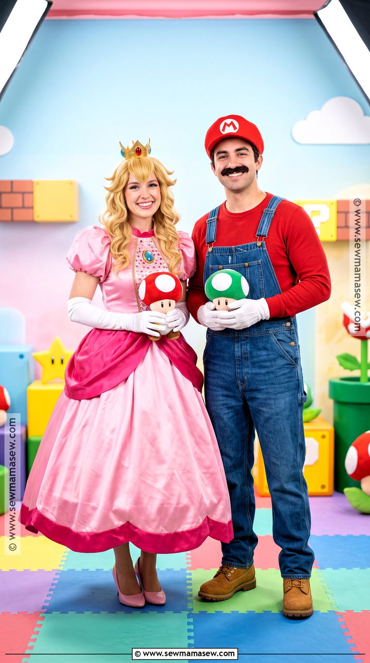 Princess Peach And Mario Couple Costume - 45 halloween costumes for couples