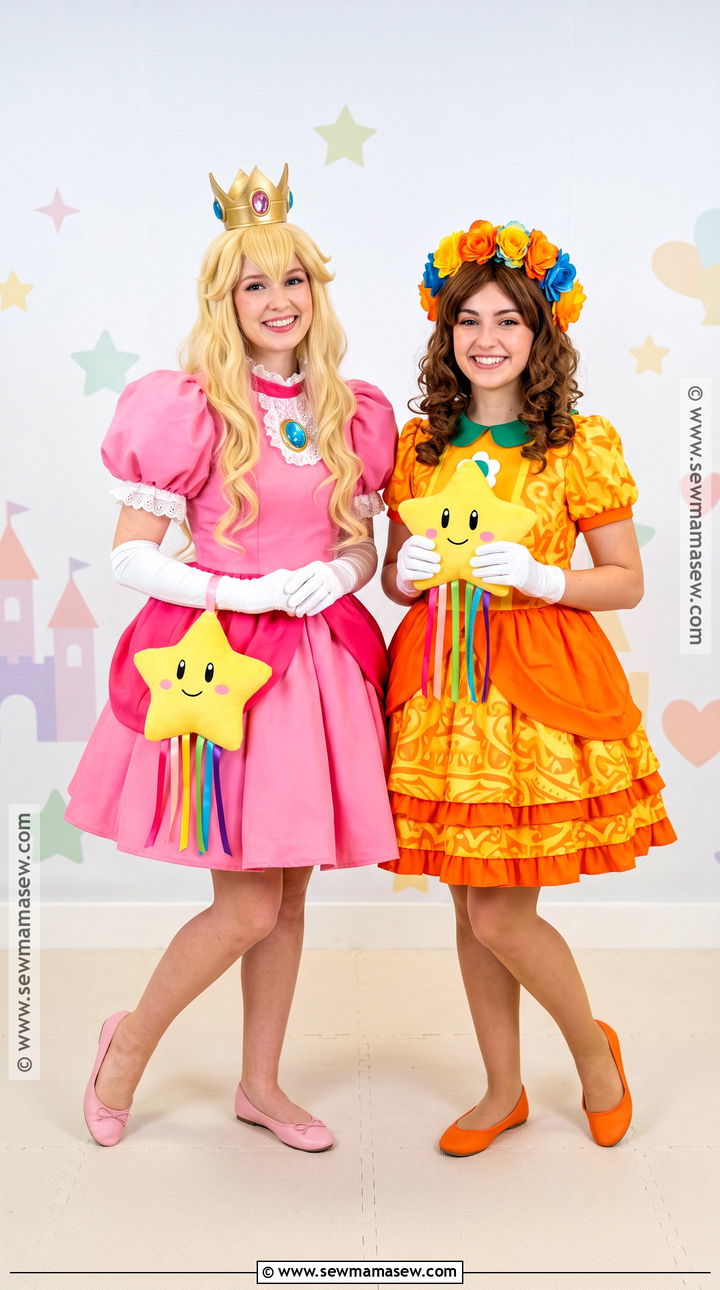 Princess Peach And Princess Daisy Costume - 30 brunette and blonde halloween costumes