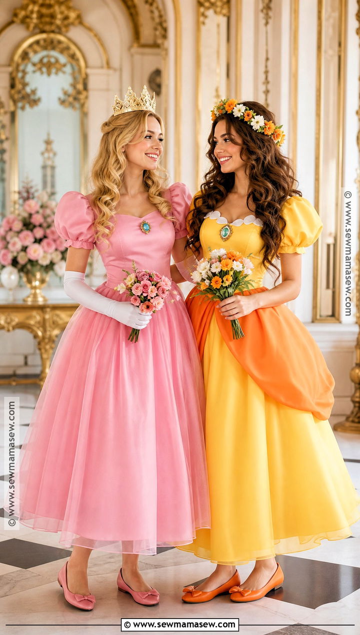 Princess Peach And Princess Daisy Costume - 40 duo costume ideas for best friends