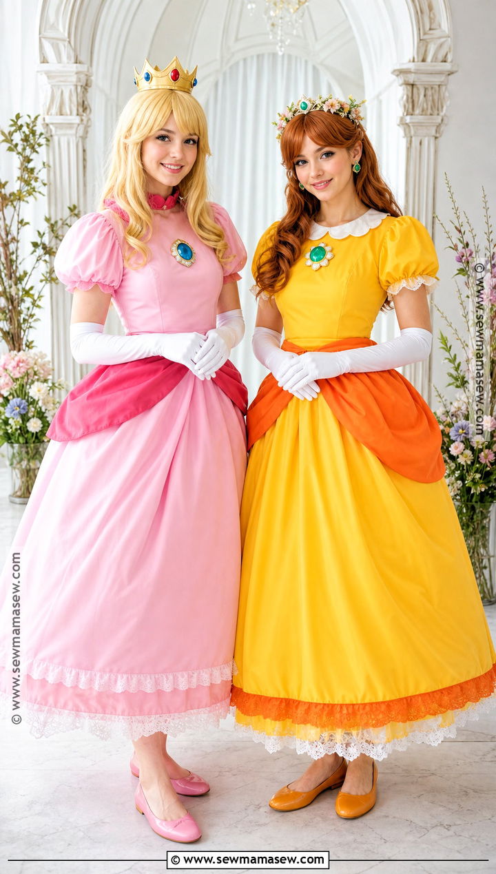 Princess Peach And Princess Daisy Duo Costume - 50 halloween costumes duo