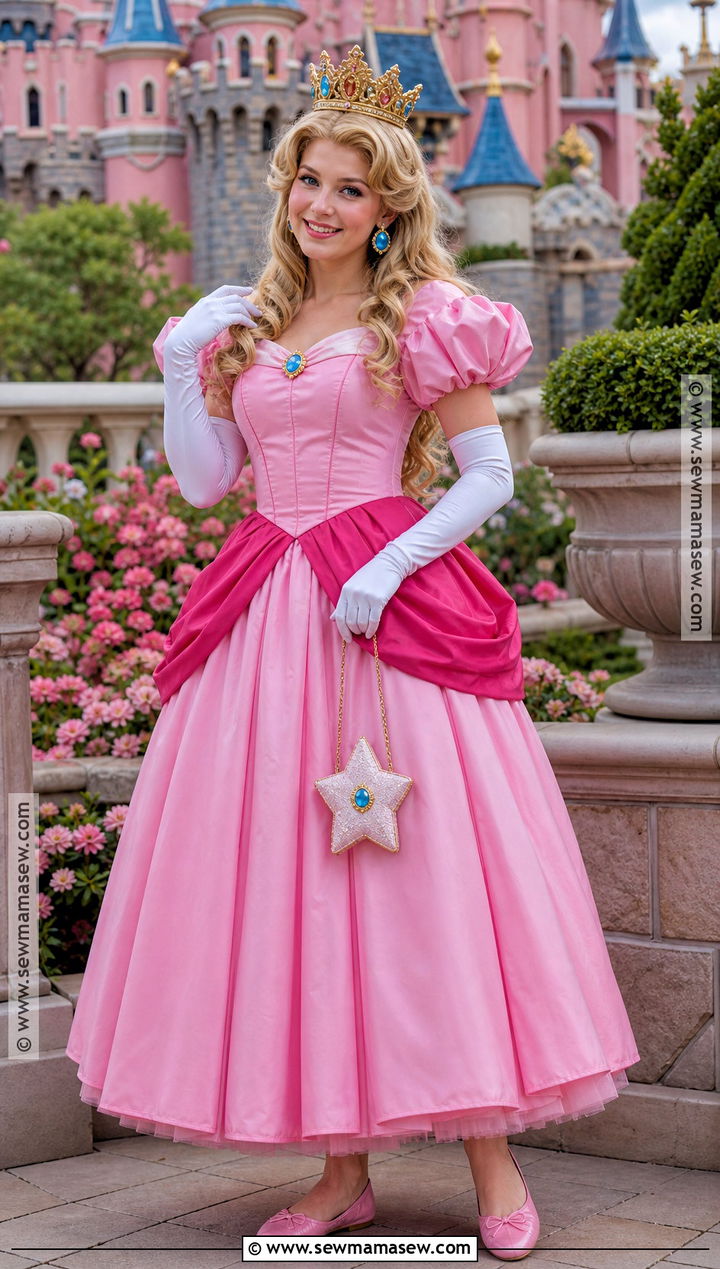 Princess Peach Cosplay With Pink Ball Gown - 40 female cosplay ideas