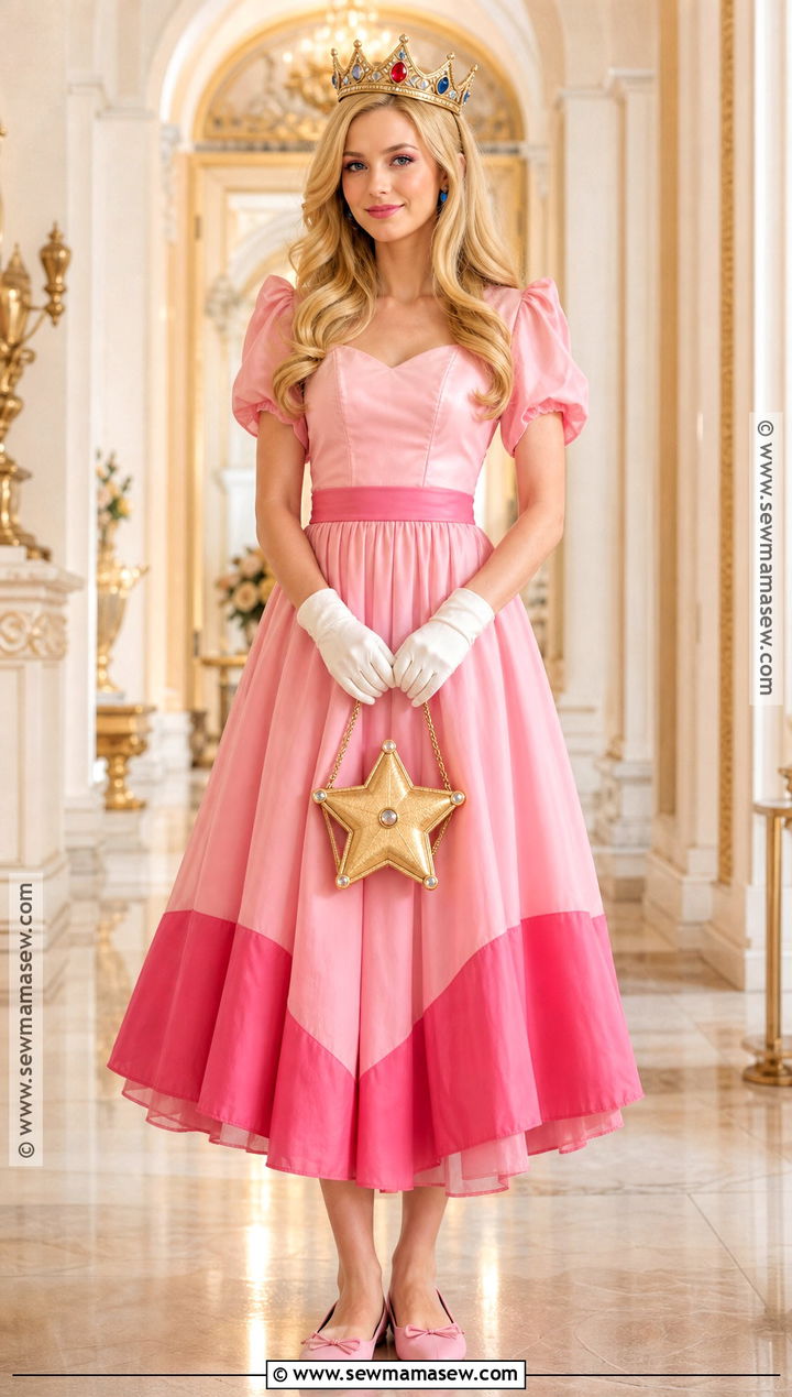 Princess Peach Cosplay With Pink Dress - 30 simple cosplay ideas for women