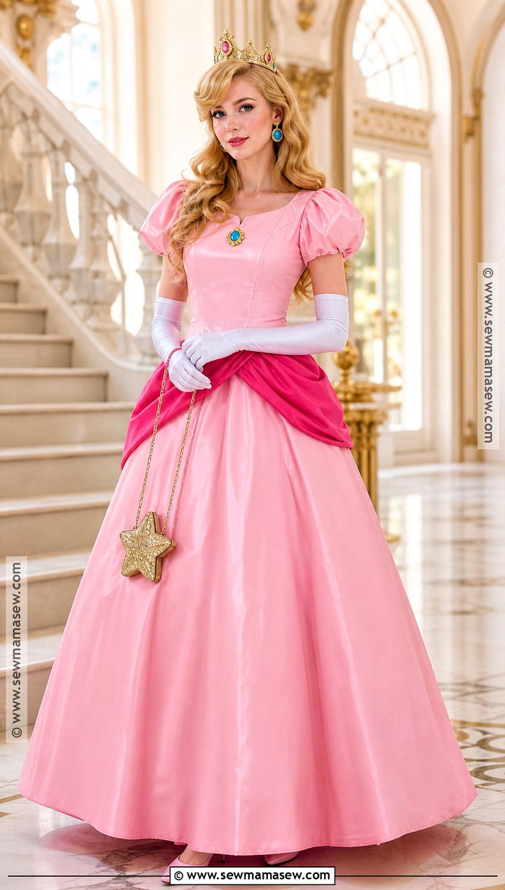 Princess Peach Costume - 30 childhood characters costume ideas