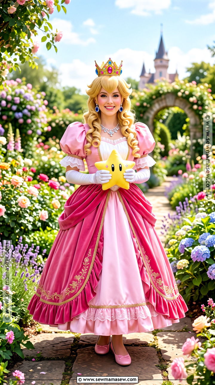 Princess Peach Costume - 40 pink halloween costumes