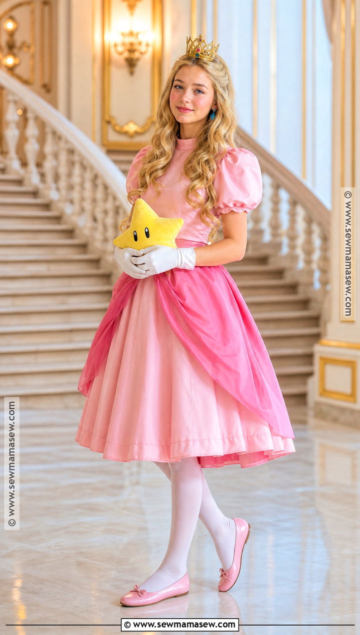 Princess Peach Costume With Pink Dress - 35 teen girl halloween costumes