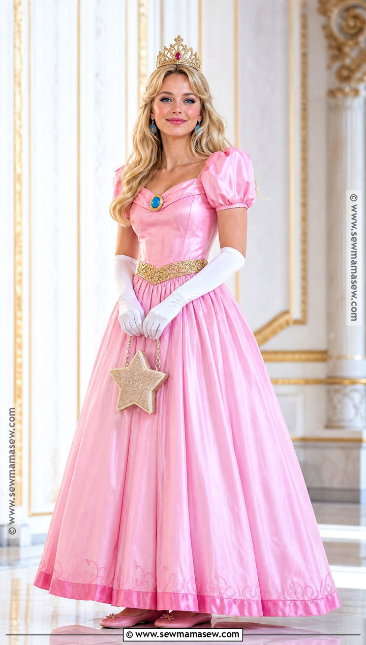 Princess Peach Costume With Pink Gown - 30 character costume ideas