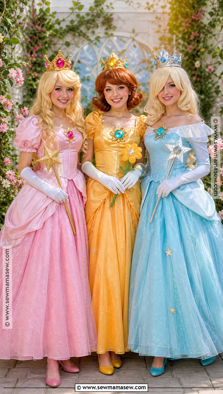 Princess Peach Daisy And Rosalina Trio Costume - 30 trio halloween costumes cute