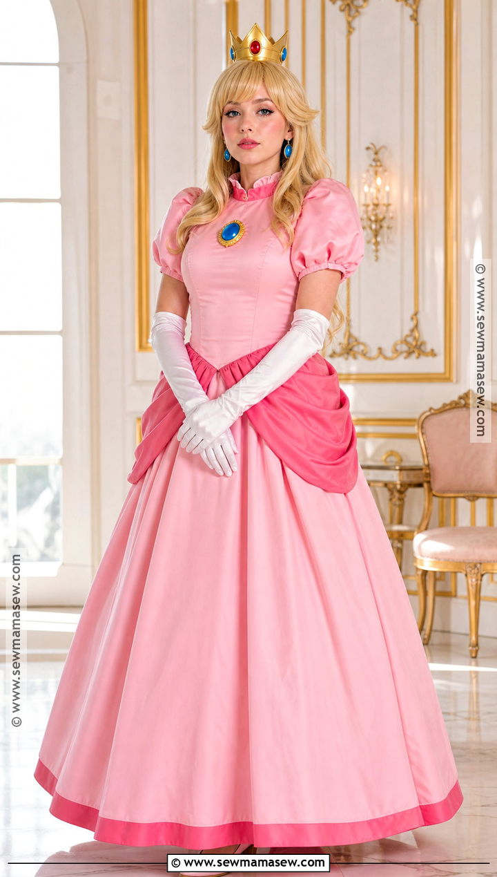 Princess Peach Pink Cosplay Dress - 30 cosplay dress ideas