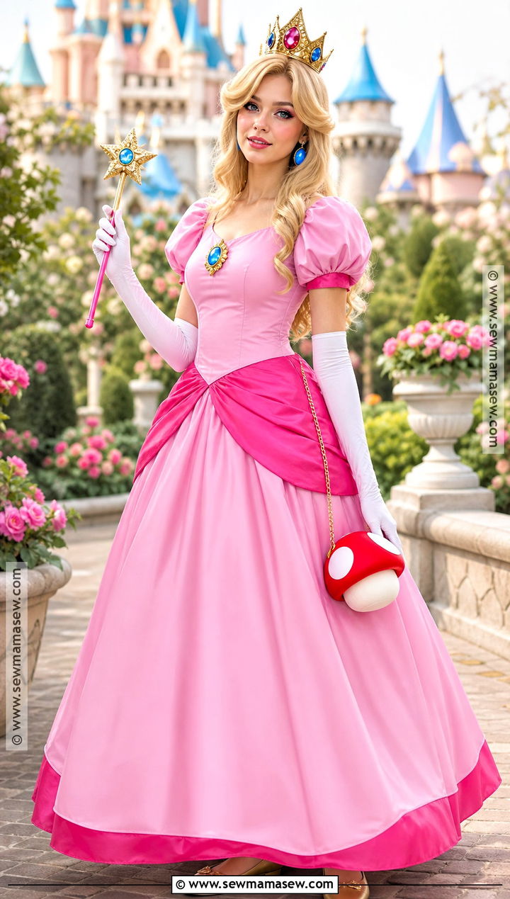 Princess Peach Pink Costume - 45 princess halloween costume ideas