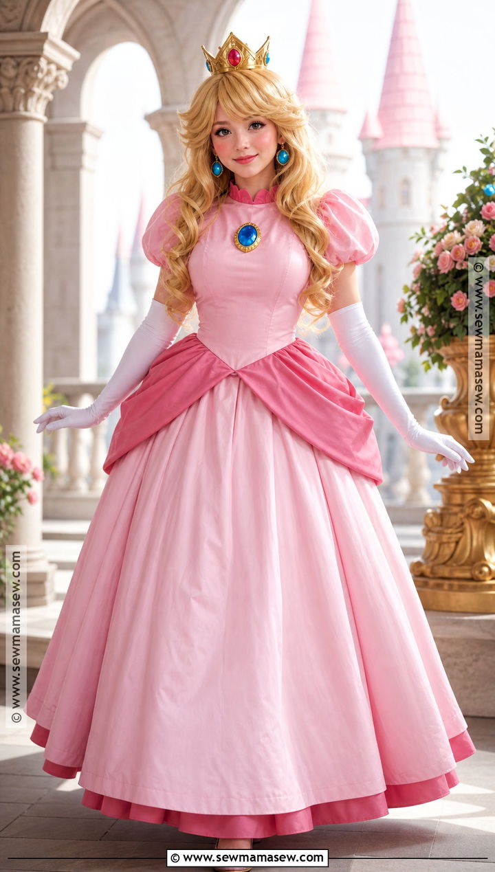 Princess Peach Pink Dress Costume - 30 pink dress halloween costume ideas