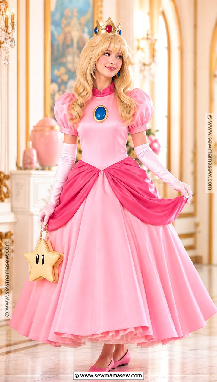 Princess Peach Pink Gown Costume - 35 costume inspo ideas