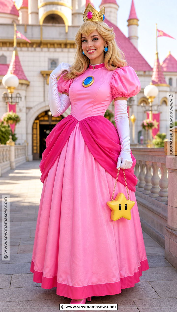 Princess Peach Pink Gown Costume - 30 blonde hair costumes