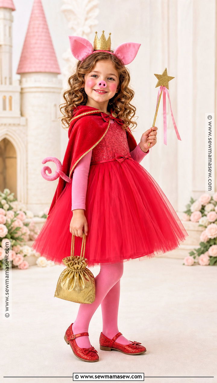 Princess Peppa Pig Costume With Crown - 30 peppa pig costume ideas