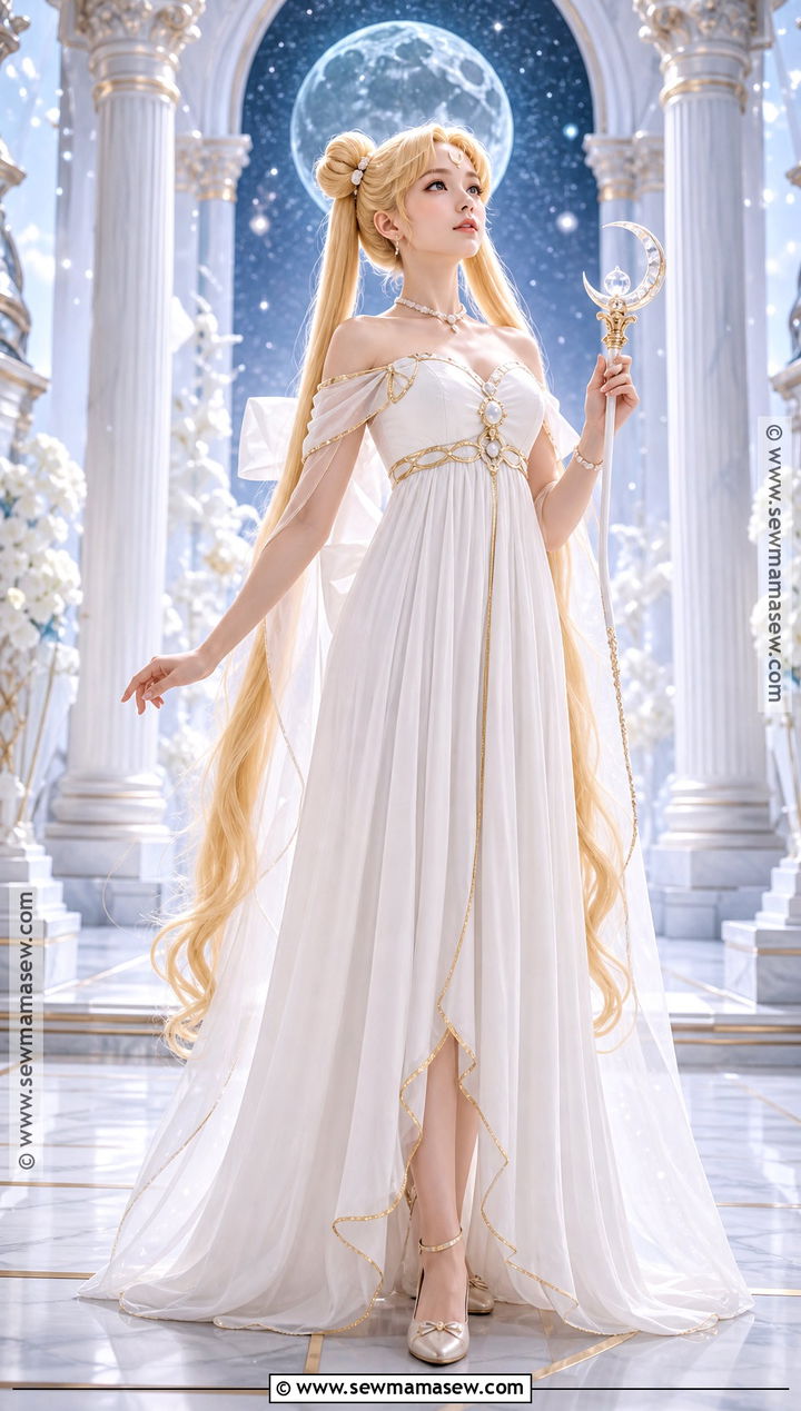 Princess Serenity White Gown Cosplay - 35 Princess Cosplay Ideas