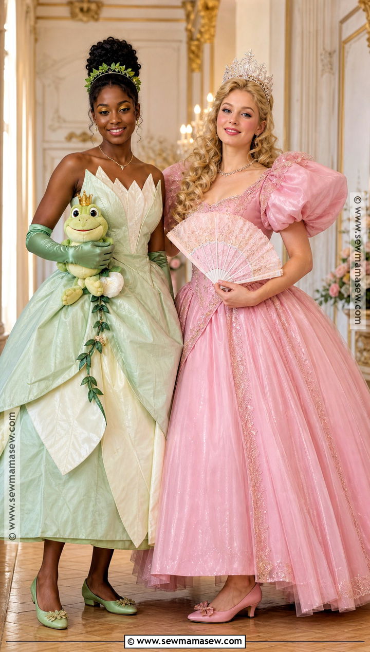 Princess Tiana And Charlotte Duo Costume - 30 Princess Tiana Halloween Costume Ideas