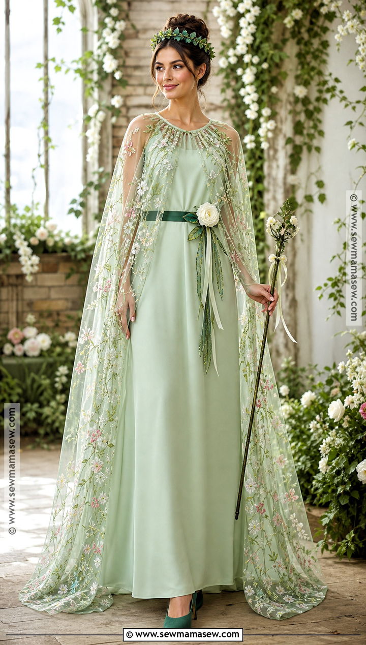 Princess Tiana Costume With Floral Cape - 40 princess tiana costume ideas