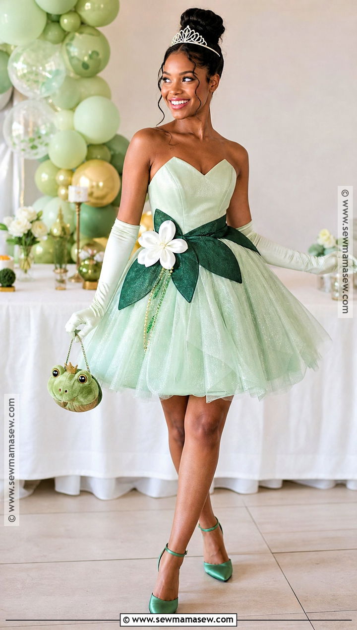 Princess Tiana Costume With Short Green Dress - 40 princess tiana costume ideas