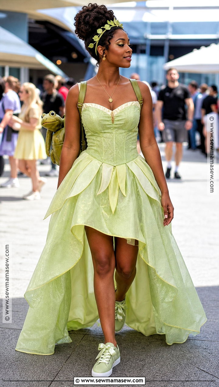 Princess Tiana Costume With Sneakers - 30 Princess Tiana Halloween Costume Ideas