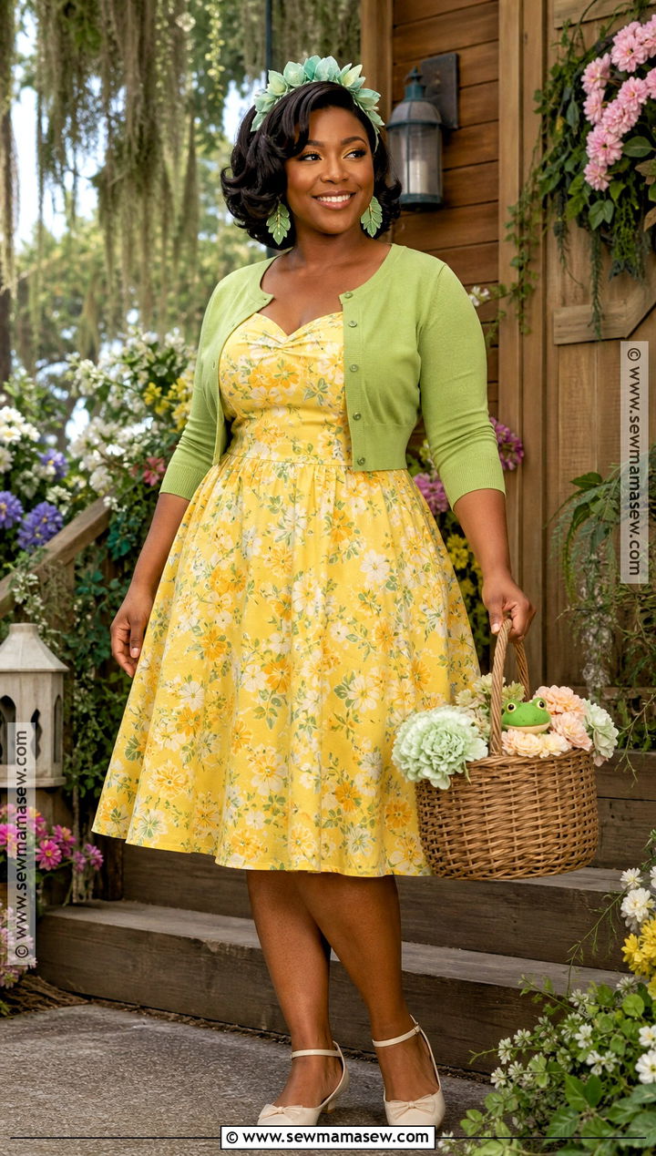Princess Tiana Yellow Bayou Dress Costume - 30 Princess Tiana Halloween Costume Ideas
