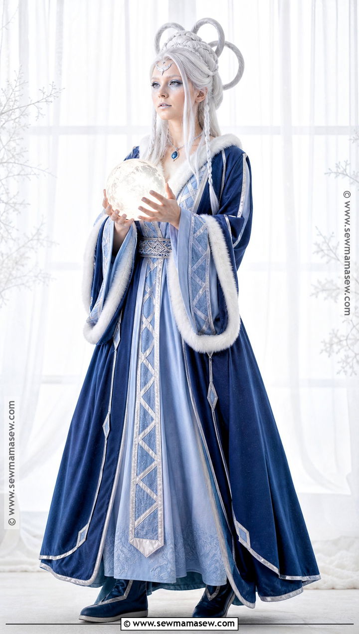 Princess Yue Cosplay With Blue Gown - 30 white hair cosplay ideas