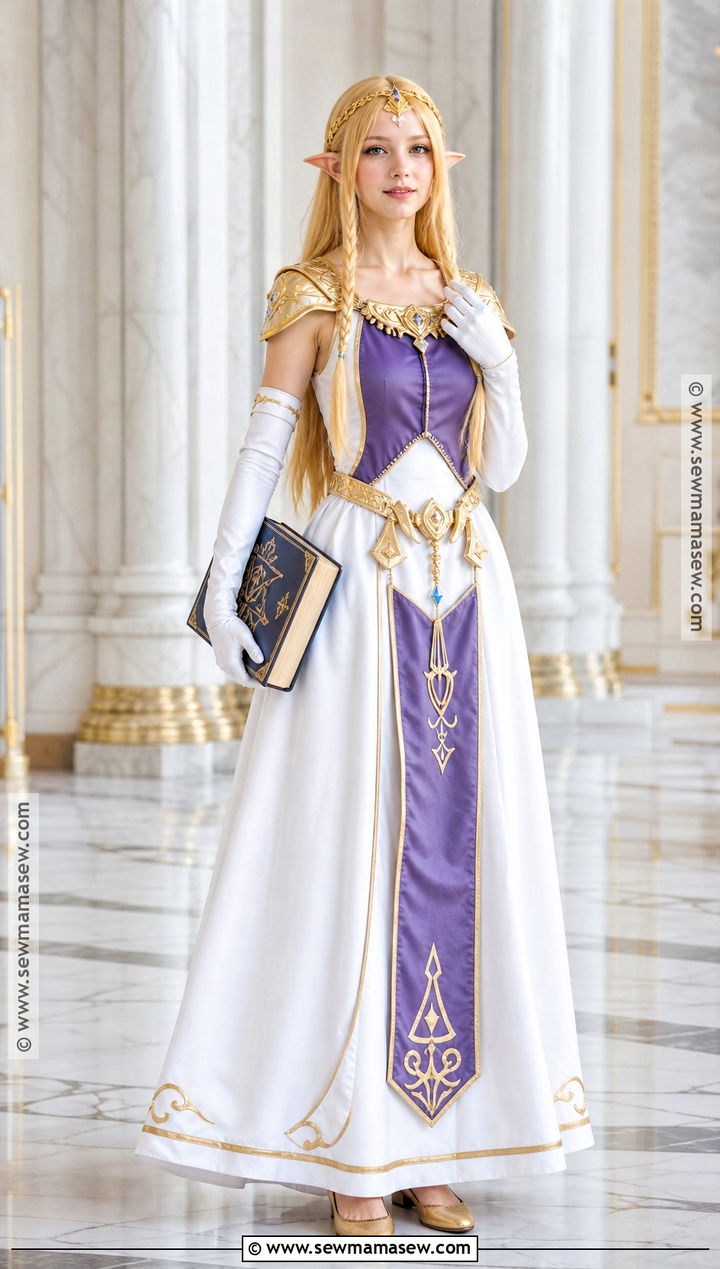 Princess Zelda Cosplay With White And Purple Dress - 40 female cosplay ideas