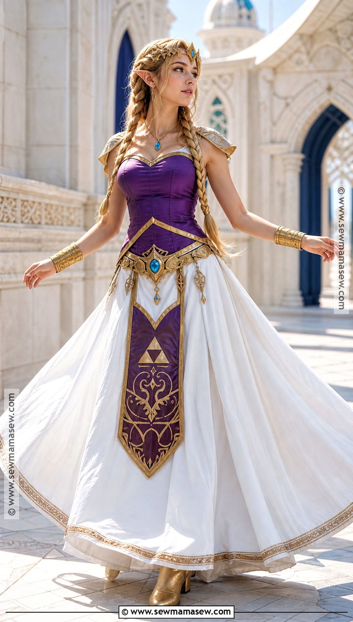 Princess Zelda Cosplay With White Fantasy Dress - 30 cosplay female ideas