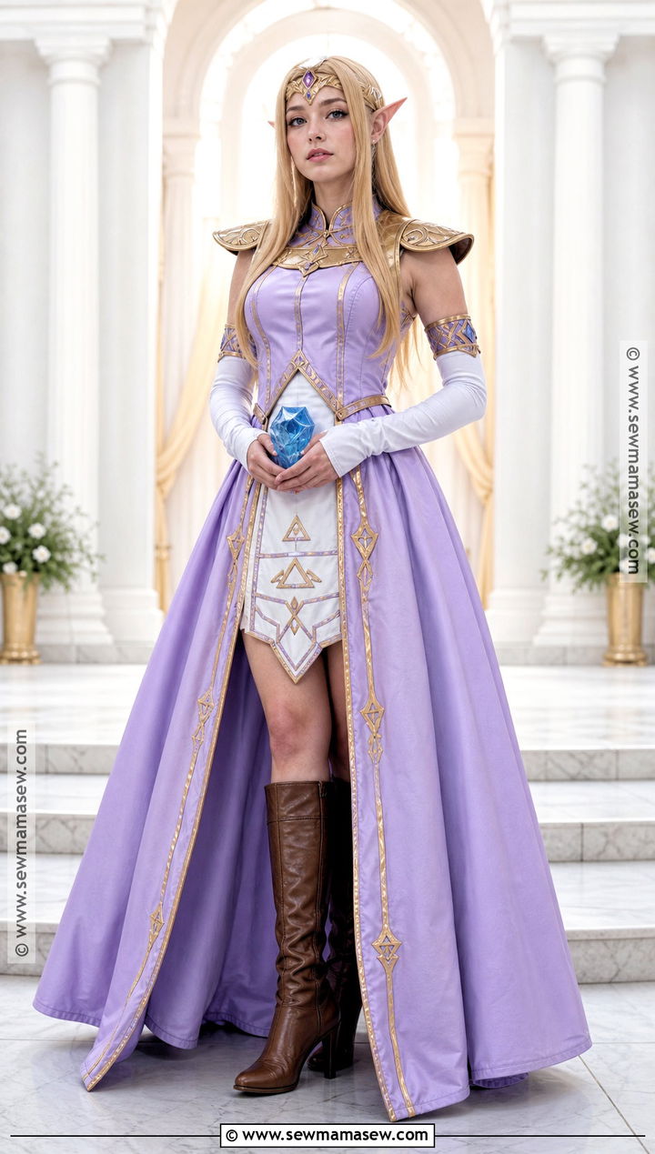 Princess Zelda Costume With Purple Royal Dress - 35 Princess Costume Ideas