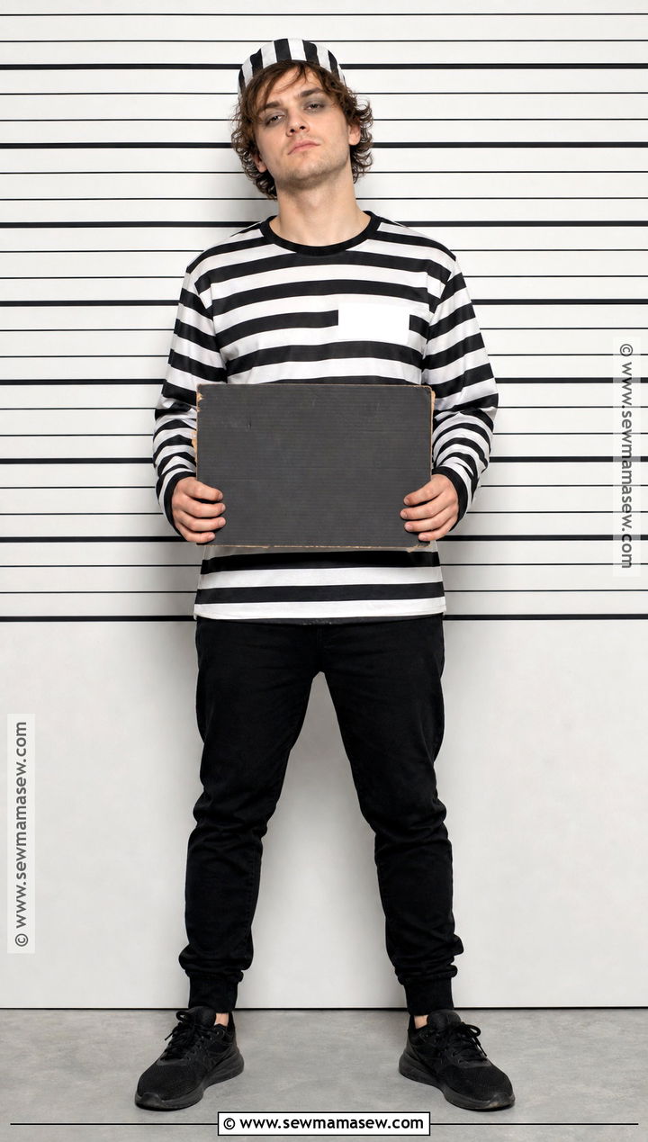 Prisoner Costume With Striped Clothes - 35 simple halloween costumes for men