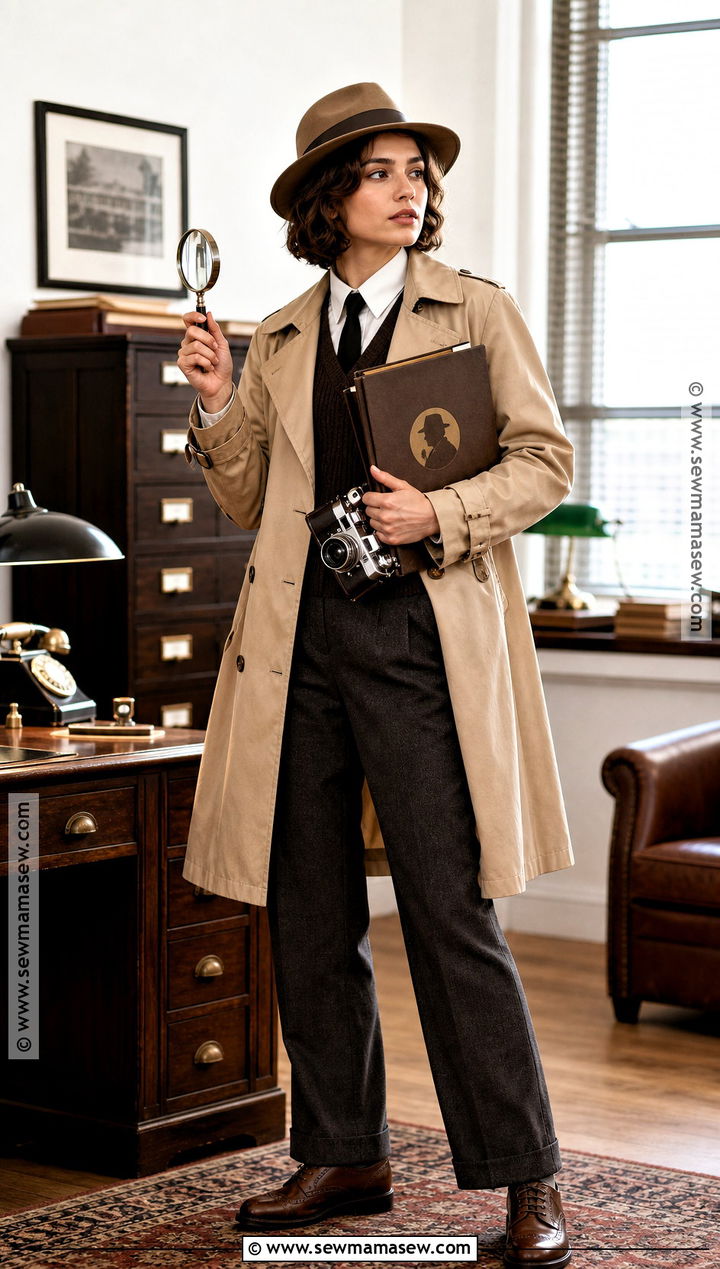 Private Detective Costume With Trench Coat - 40 costume party ideas