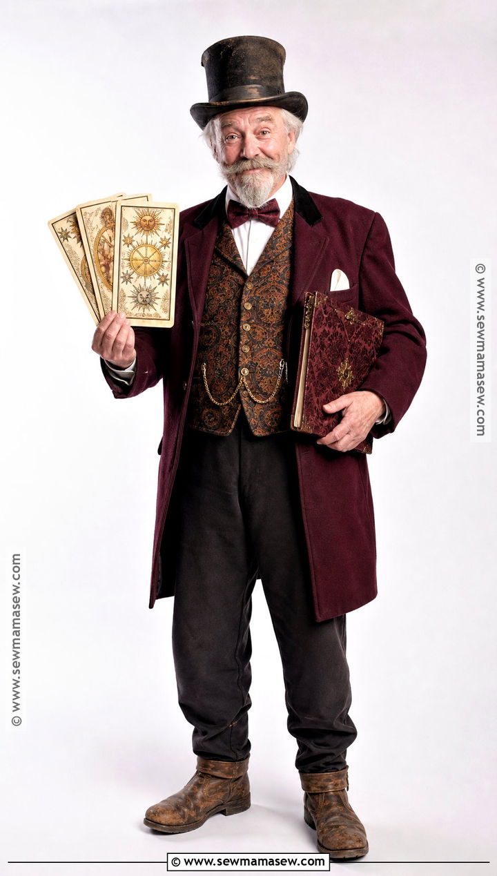Professor Marvel Costume With Patterned Vest - 30 the wizard of oz costumes