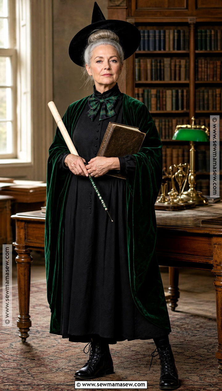 Professor McGonagall Costume With Green Robe - 40 world book day costumes for teachers