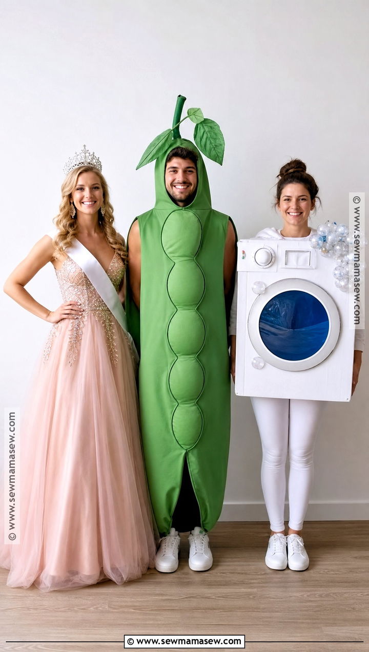 Prom Queen Green Bean And Washing Machine Costume - 35 rhyme without reason costume 3 people ideas