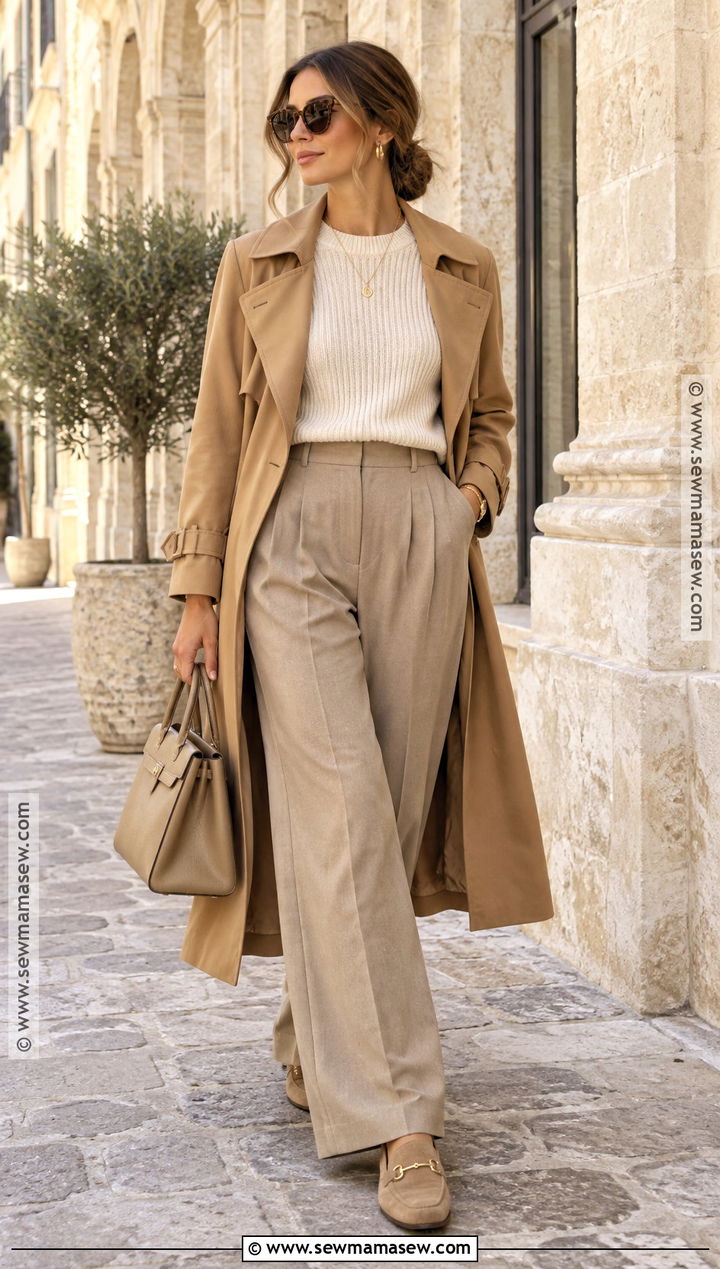 Provence Monochrome Beige Outfit - 15 Provence Outfit Fall Ideas