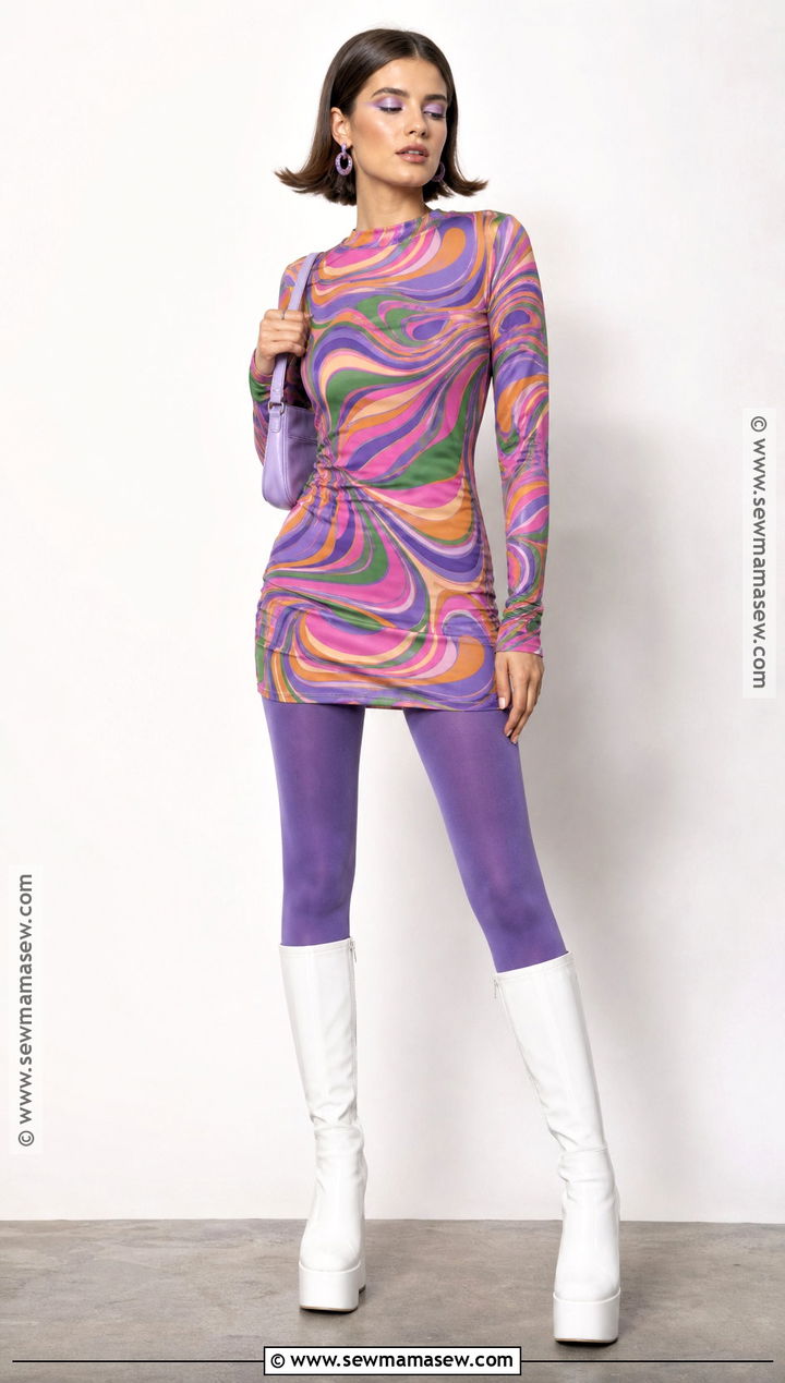 Psychedelic Mini Dress Costume - 30 70S Costume Ideas for Women