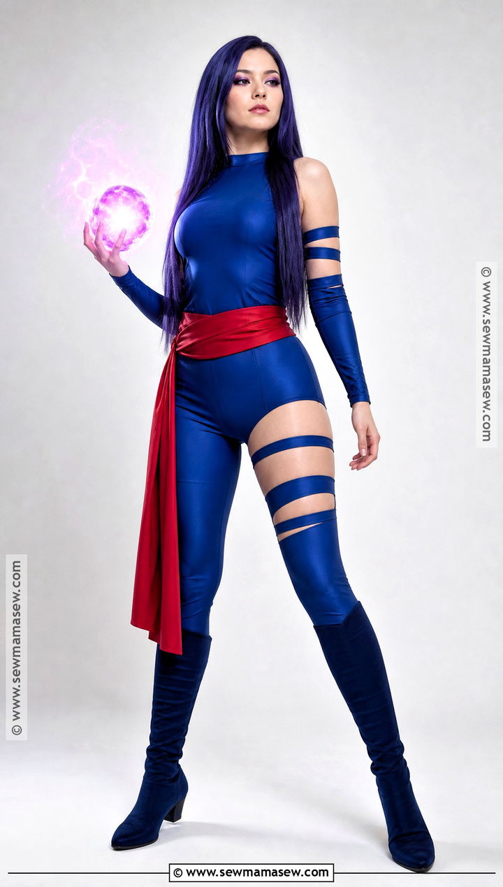 Psylocke Costume With Long Purple Hair - 30 purple hair costume ideas