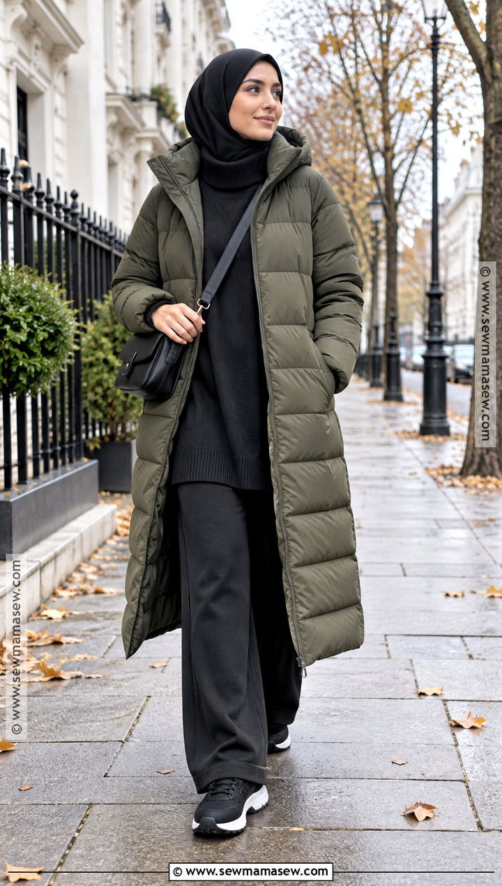 Puffer Coat Hijabi Fall Outfit - 25 hijabi fall outfits