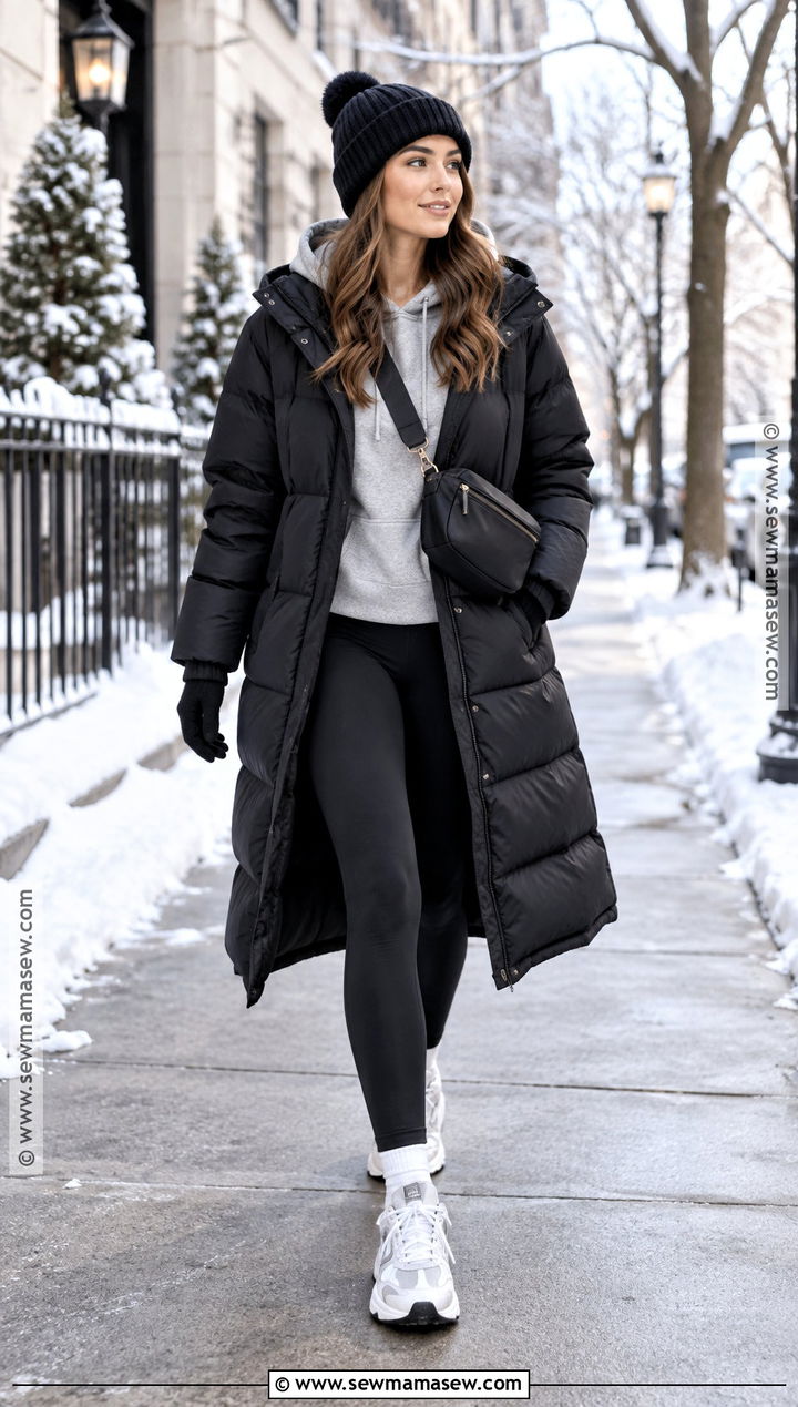 Puffer Coat With Hoodie And Leggings - 15 autumn winter clothes