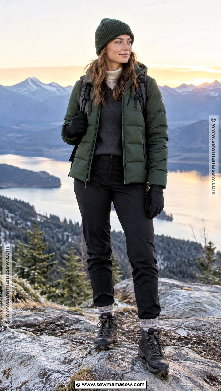 Puffer Jacket Fall Mountain Outfit - 15 fall mountain getaway outfits