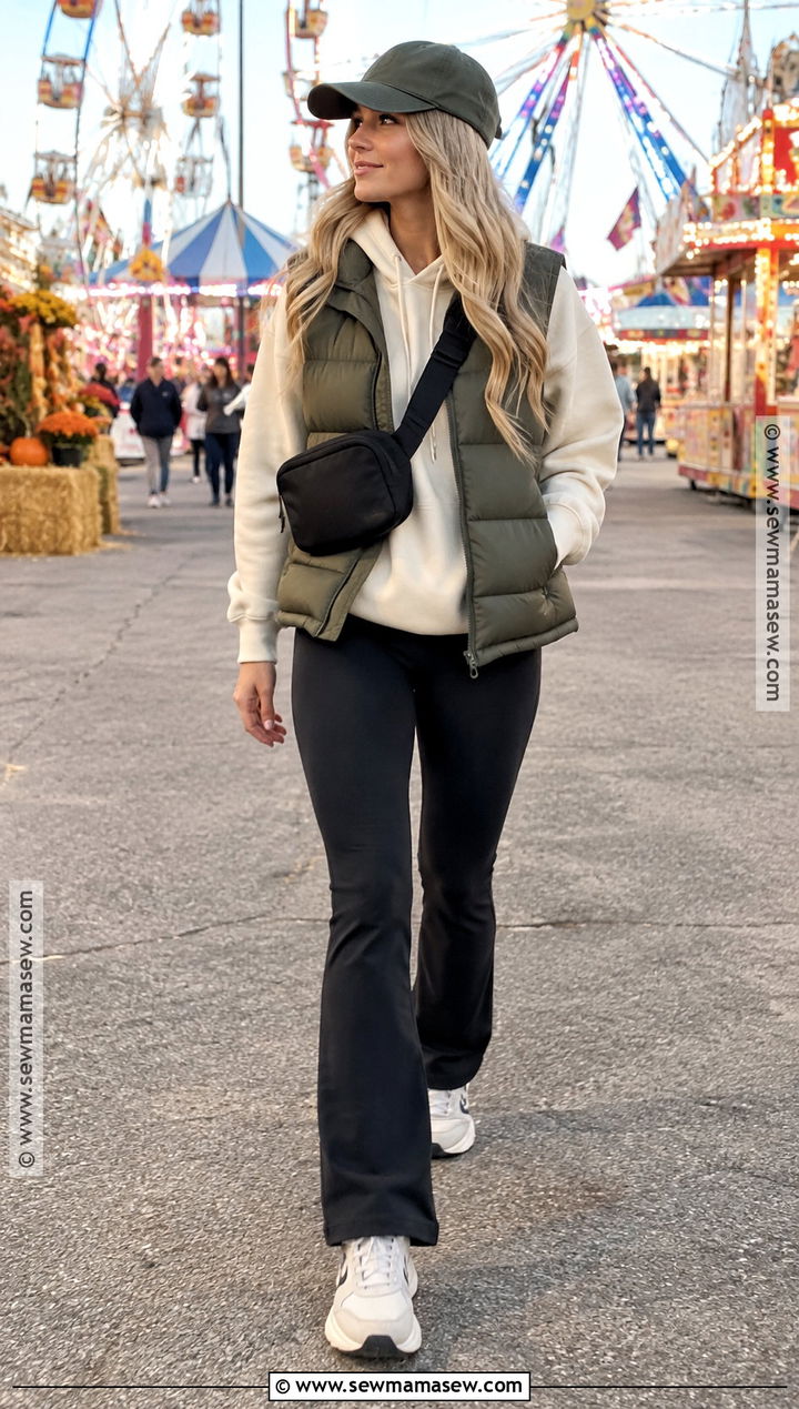 Puffer Vest And Hoodie Fall Fair Outfit - 20 Fall Fair Outfit Ideas