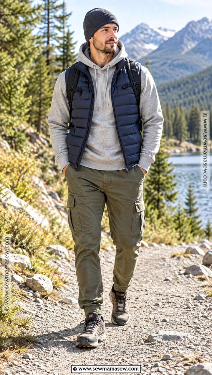 Puffer Vest And Hoodie Fall Outfit - 20 fall outfit inspo ideas for men
