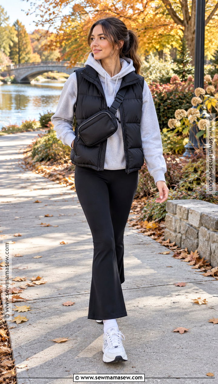 Puffer Vest And Hoodie Fall Outfit - 25 easy fall outfits casual