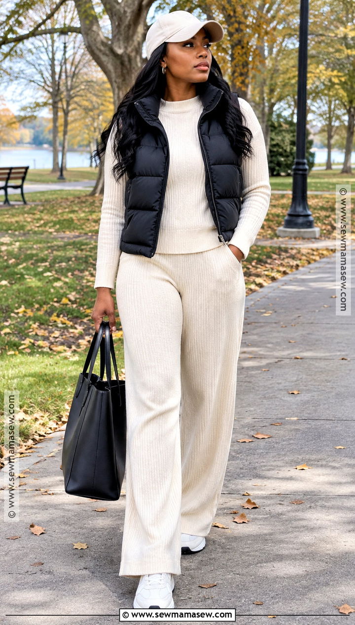 Puffer Vest And Knit Set Outfit - 15 fall fashion ideas for black women 2026