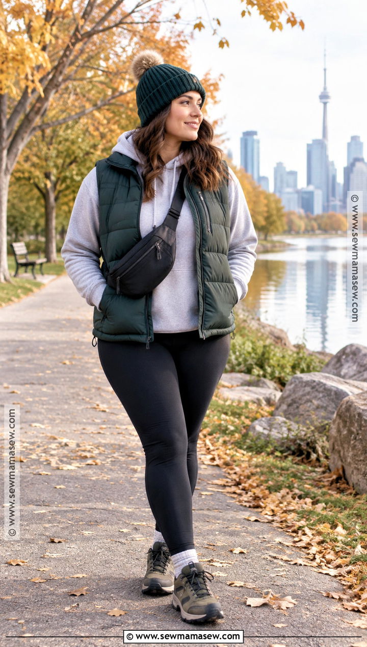 Puffer Vest And Leggings Canada Fall Outfit - 20 canada fall outfits