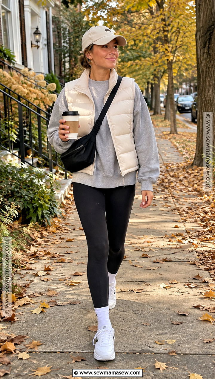 Puffer Vest And Leggings Fall Outfit - 15 Fall Outfit Instagram Pictures Ideas