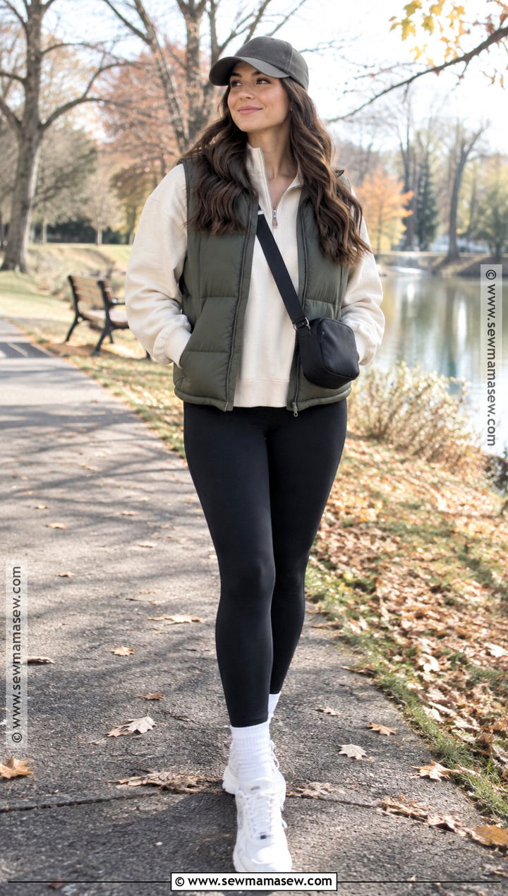 Puffer Vest And Leggings Outfit - 20 Outfits November