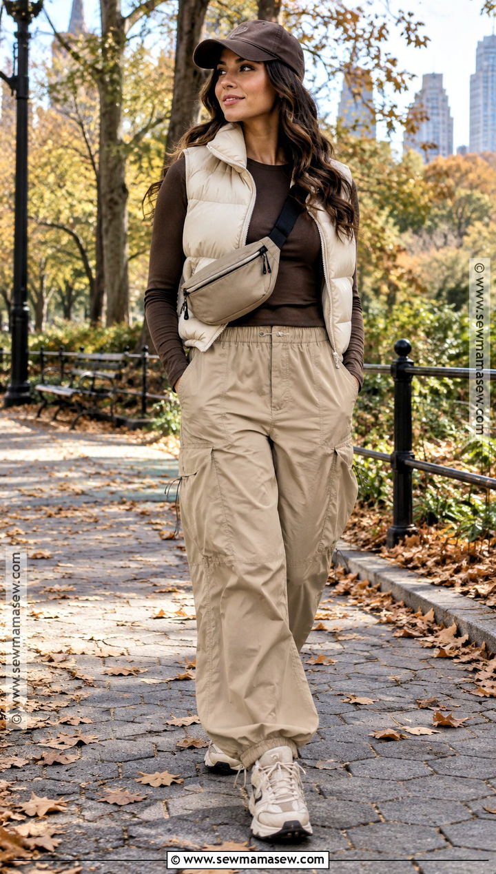 Puffer Vest And Parachute Pants Fall Streetwear Outfit - 15 fall streetwear ideas 2026